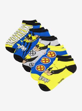Marvel X-Men Wolverine No-Show Socks 5 Pair, , hi-res